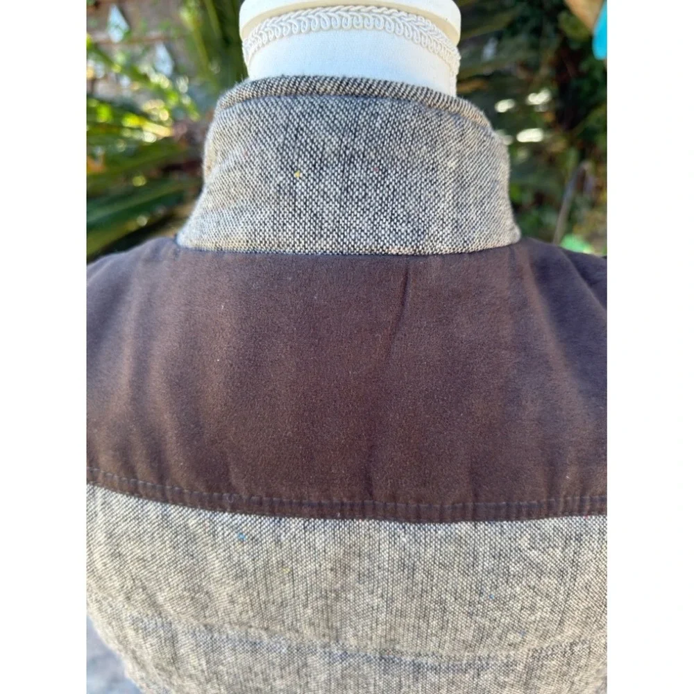 Ci Sono DV538 Gray Brown Western Wool Blend Snap Vest Size M/L